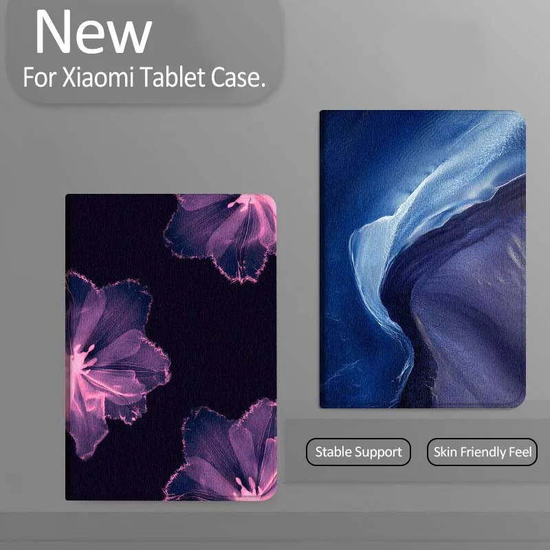 

Blue Abstract Curved Texture Gift Tablet Case For Xiaomi Redmi Mini Pad SE K 2 4 5 6 7 8 2023 2025 11 8.8 11.2 10.1 Pro