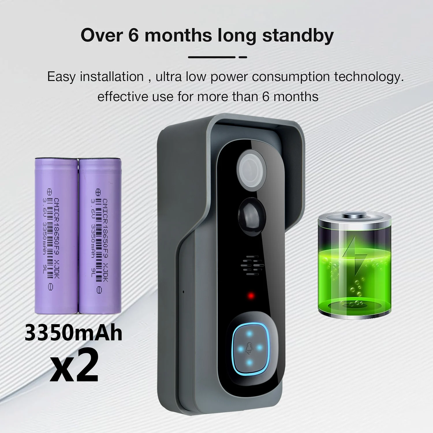 Tuya نظام التحكم الذكي في الوصول إنترفون جرس الباب كاميرا أمن الوطن اتجاهين الصوت والفيديو جرس باب واي فاي #2