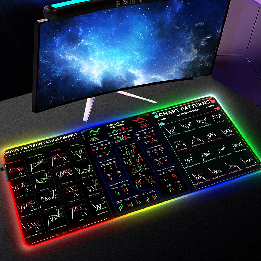 Большой коврик для мыши RGB с рисунком, размер XXL, 100 Х5, 0 см