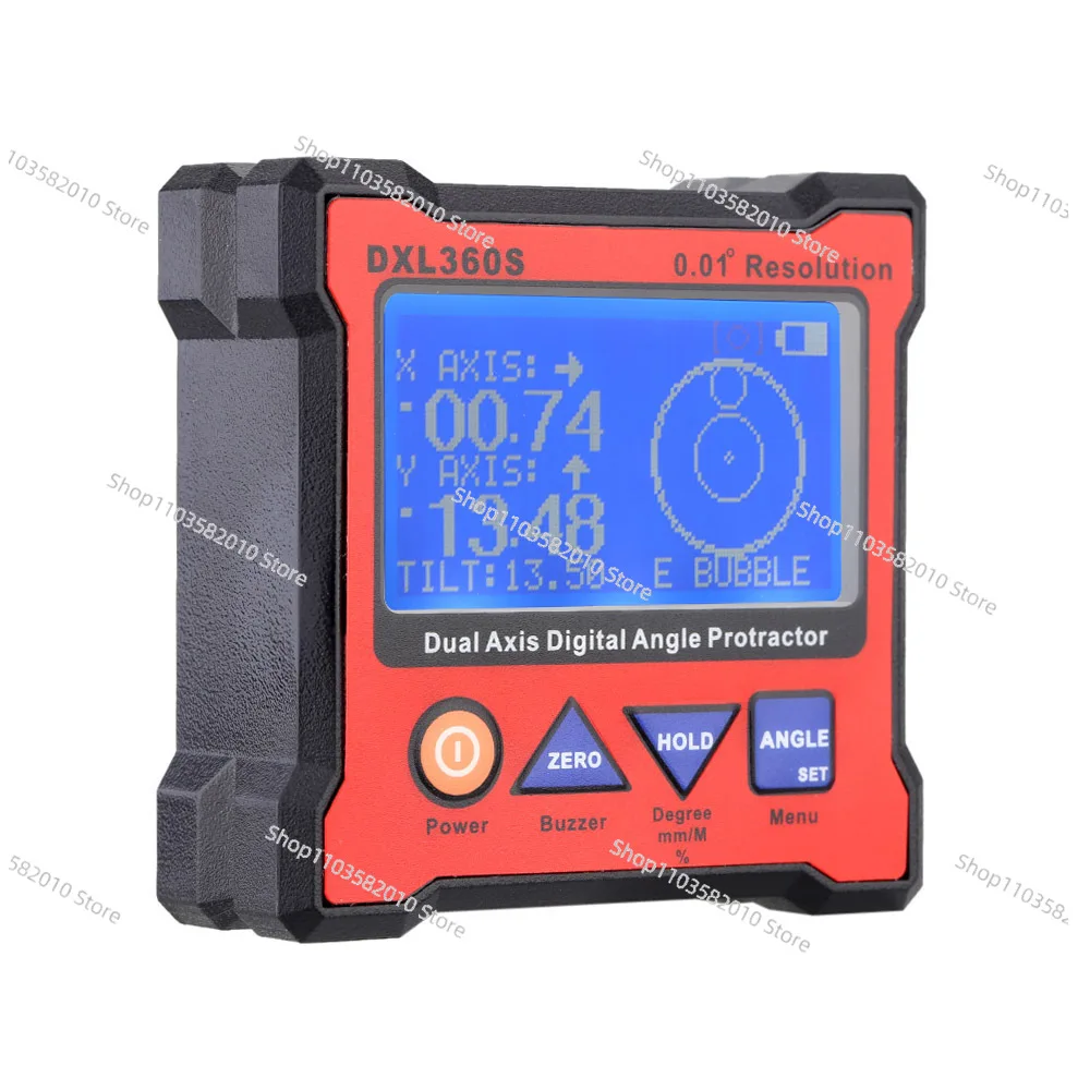 Dual Axis Angle Protractor Dual-axis Digital Display Level Gauge With 5 Magnetic Sides Diagnostic Tool Protractor High Quality