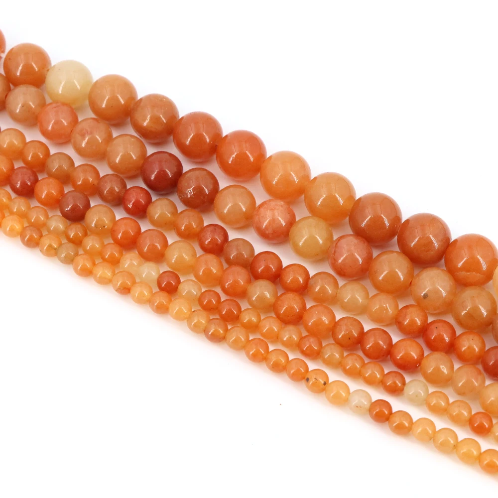 

Natural Round Stone 4 6 8 10mm Red Aventurine Crystals Gemstone Agate Loose Beads for DIY Jewelry Making DIY Bracelet Accessory