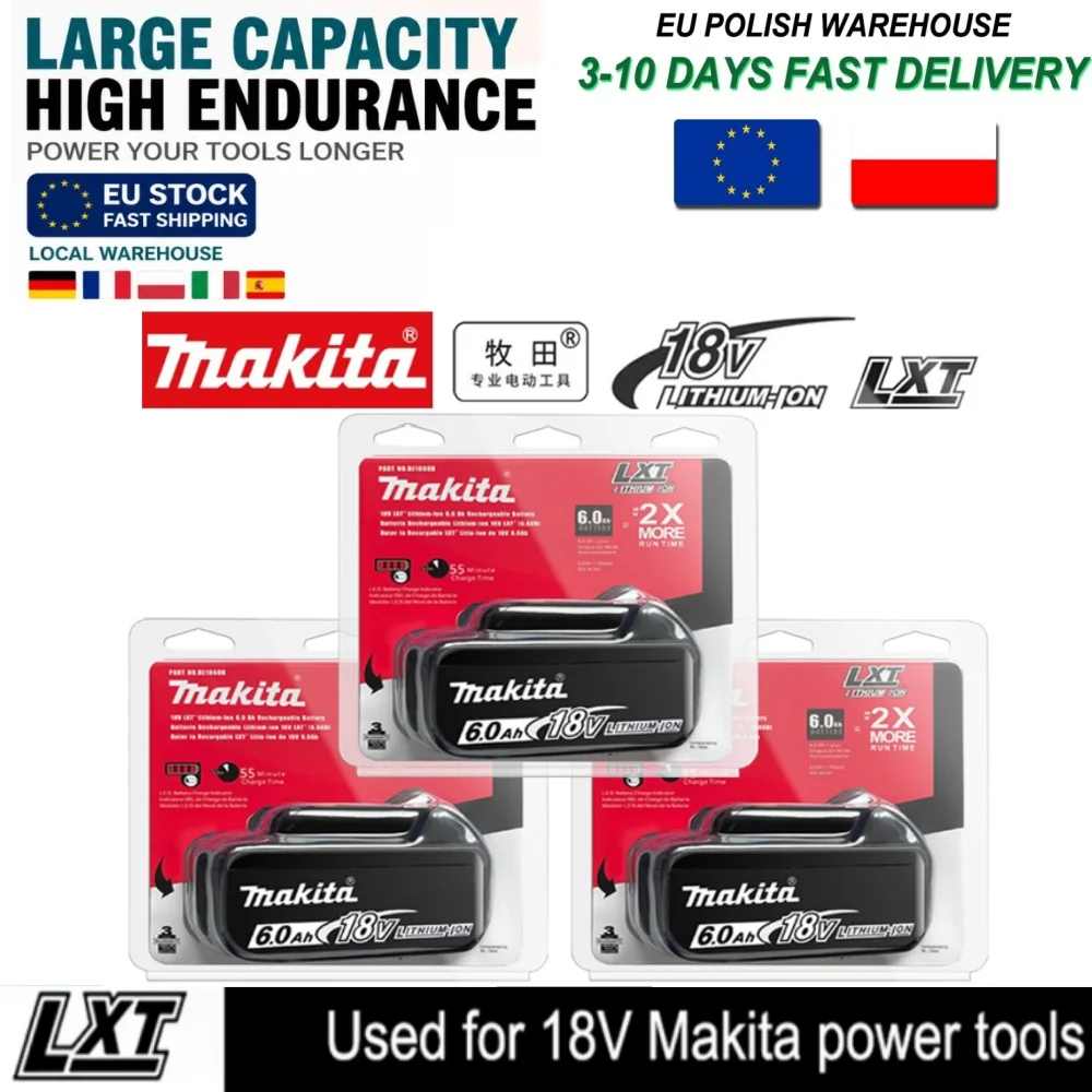 2026 Original Makita 9000mAh Akku, heiß begehrter 18V Werkzeugakku, austauschbar für DHR202 DJV182 DDF487 DTW700 DGA404 DTD173