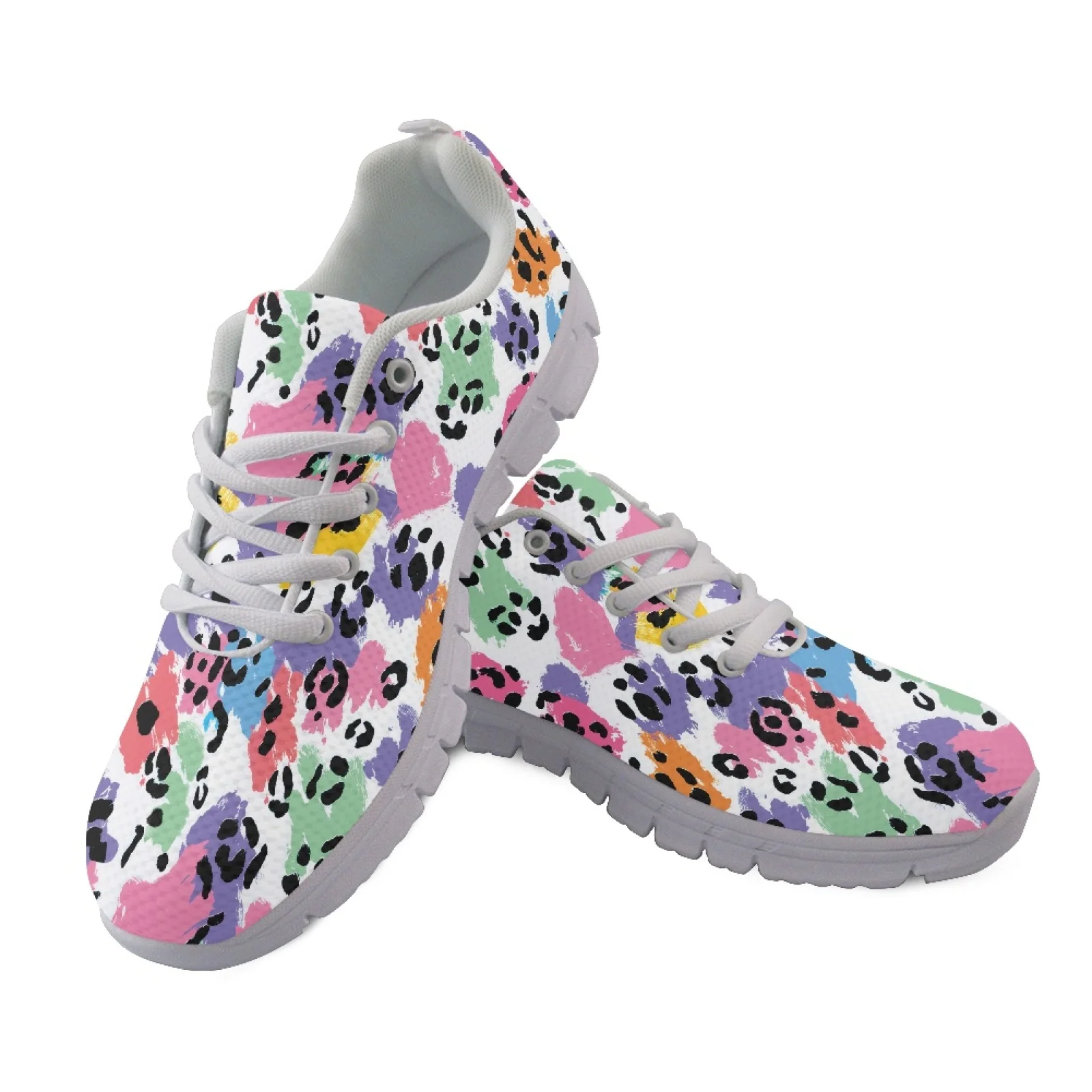 Coloranimal Leopard Geo Print 2026 New Lightweight Running Sneakers for Men Mesh & EVA Sole Fitness Shoes Tennis Shoes