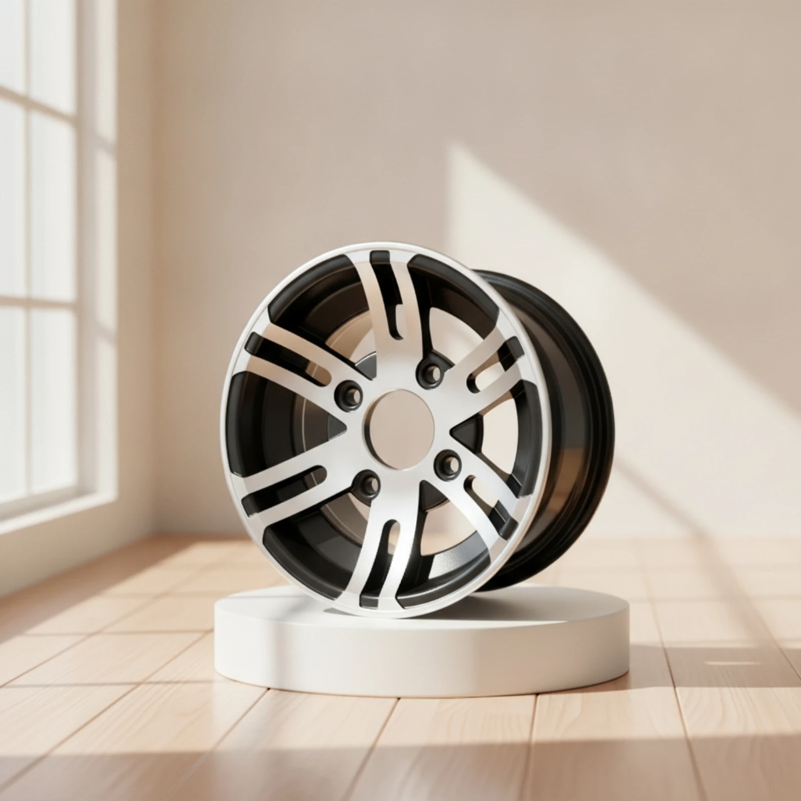 Rim with Multi-Spoke Face 10-Inch Aluminum Wheel Rim Hardware Machined Deep-Dish for Sand off-Road Vehicle Builders