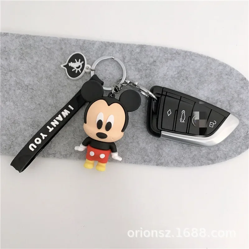 Porte-clés poupée Disney Mickey Mouse, sac à main de Couple, Anime, petit cadeau de voiture, Minnie Stitch Daisy, porte-clés mignon