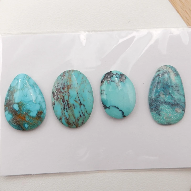 

Natural Jewelry DIY Marking Semi-precious stones Flatback accessories OF Turquoise Cabochons Beads 15x10x3/18x13x3mm3g