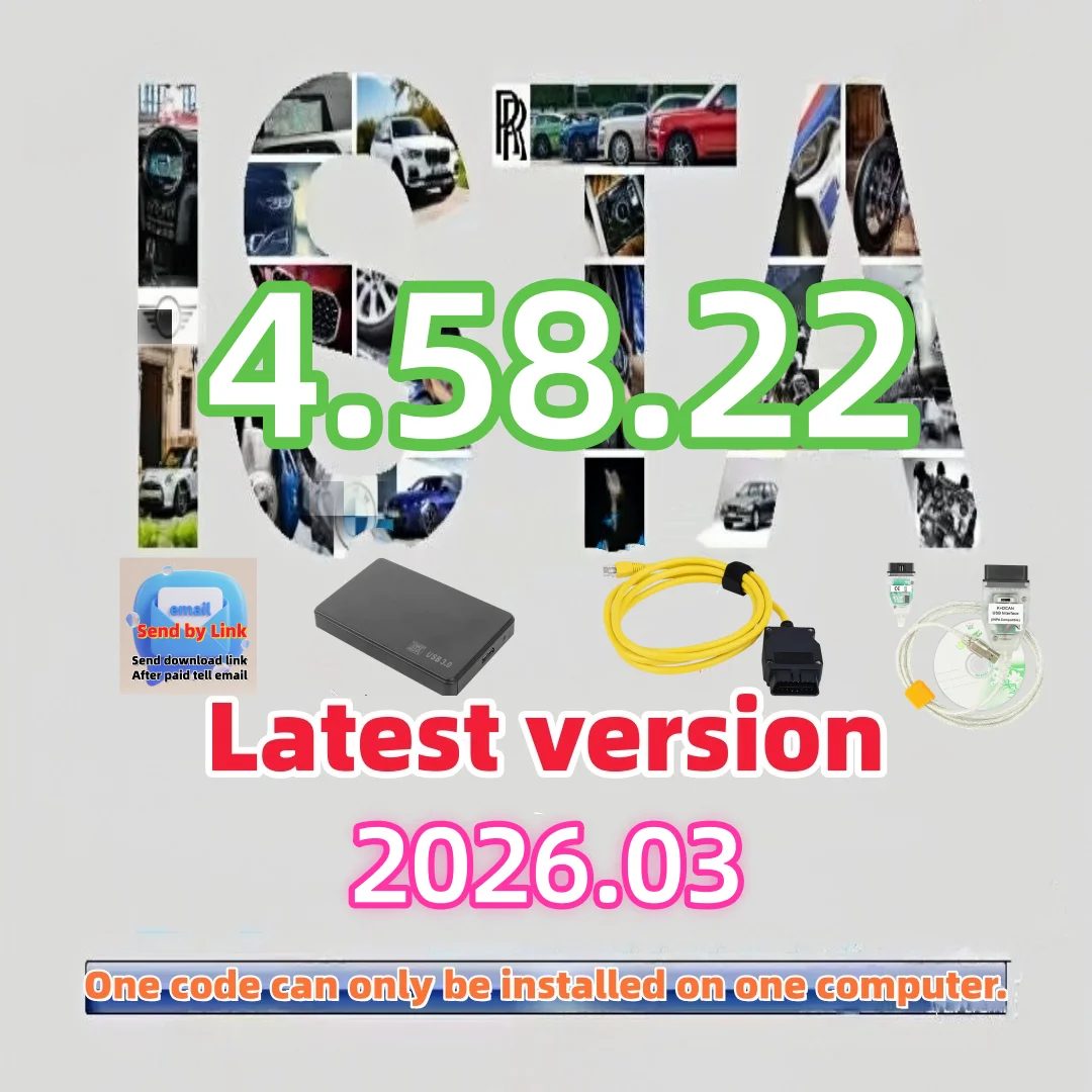 2026 For B-M-W ISTA 4.58.32 plus diagnostic software HDD car programming pc history program map Circuit diagram Parts