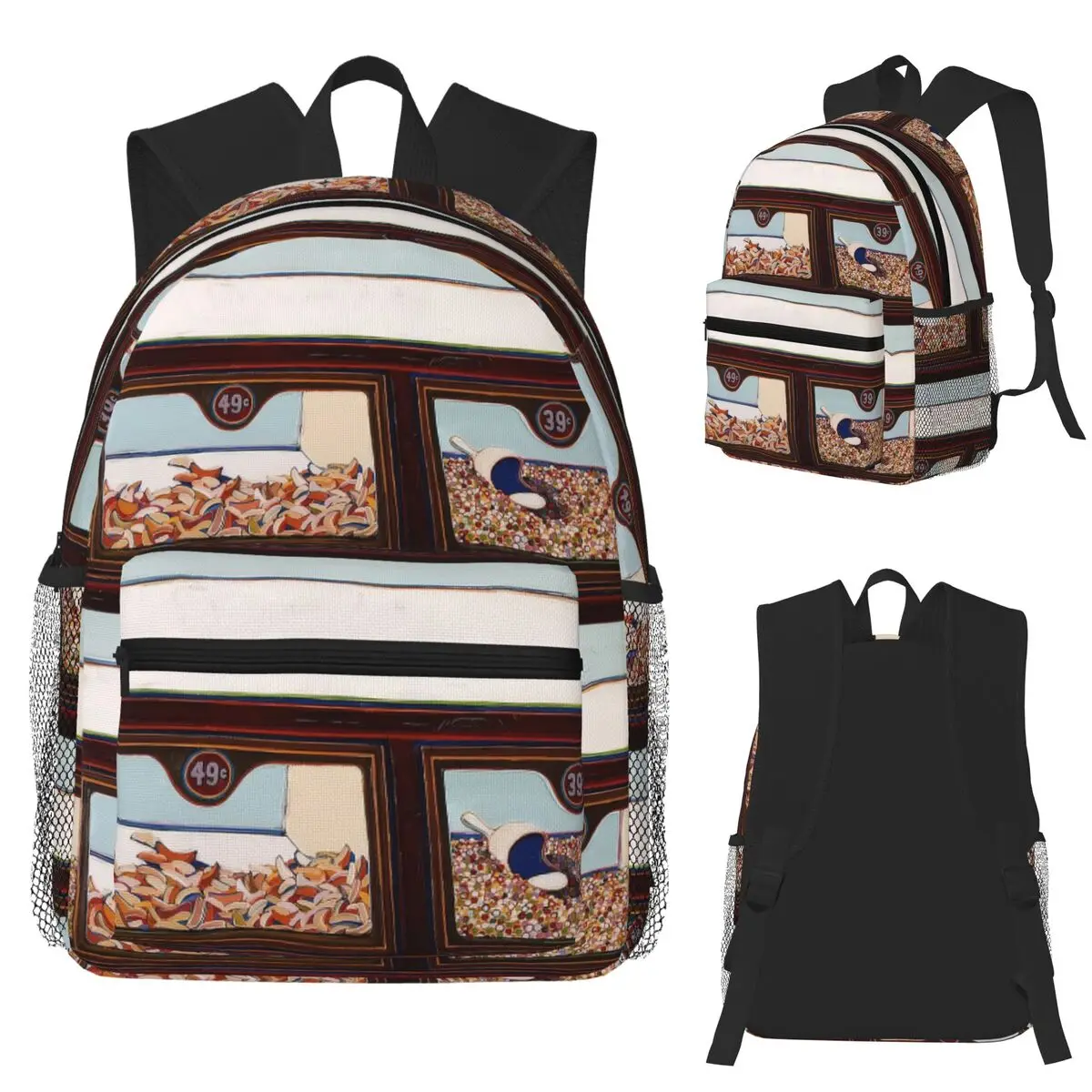 

Candy Counter Wayne Thiebaud Student Backpack School Bag Hiking Travel Daypack for Men Women Fashion Bookbag Shoulder Bags
