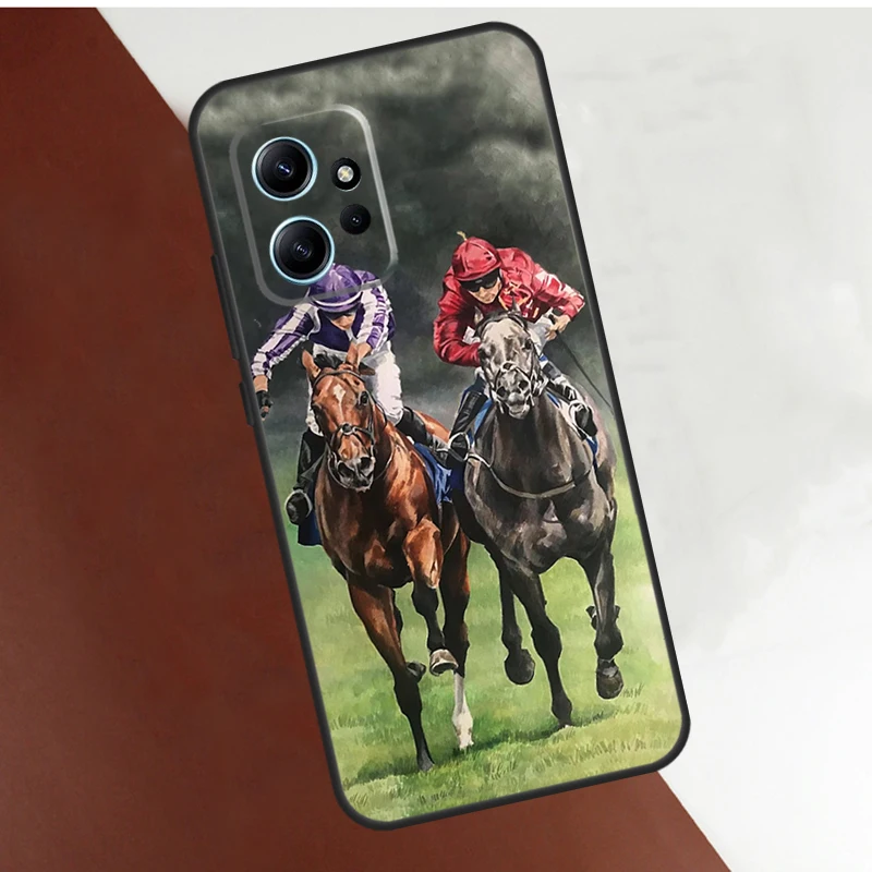 Horse Racing Case For Xiaomi Redmi Note 11 10 8 9 12 Pro 9S 10S 11S 12S Redmi 12 9A 9C 10A 10C 12C Cover