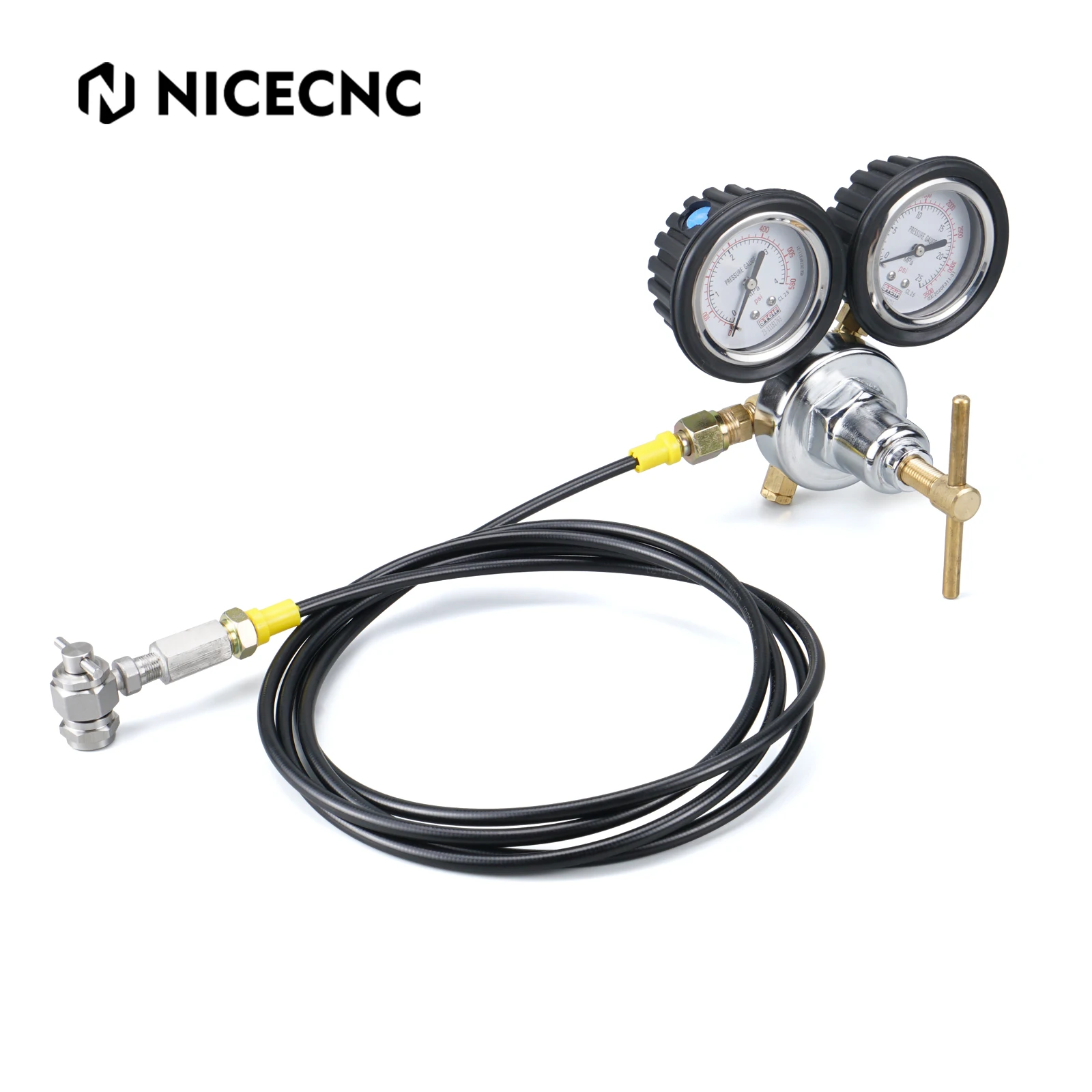 

ATV UTV Nitrogen Regulator Shock Fill Kit CGA580 For KTM Honda TRX450R Yamaha Raptor 700R Polaris RZR XP1000 Can-Am Maverick X3