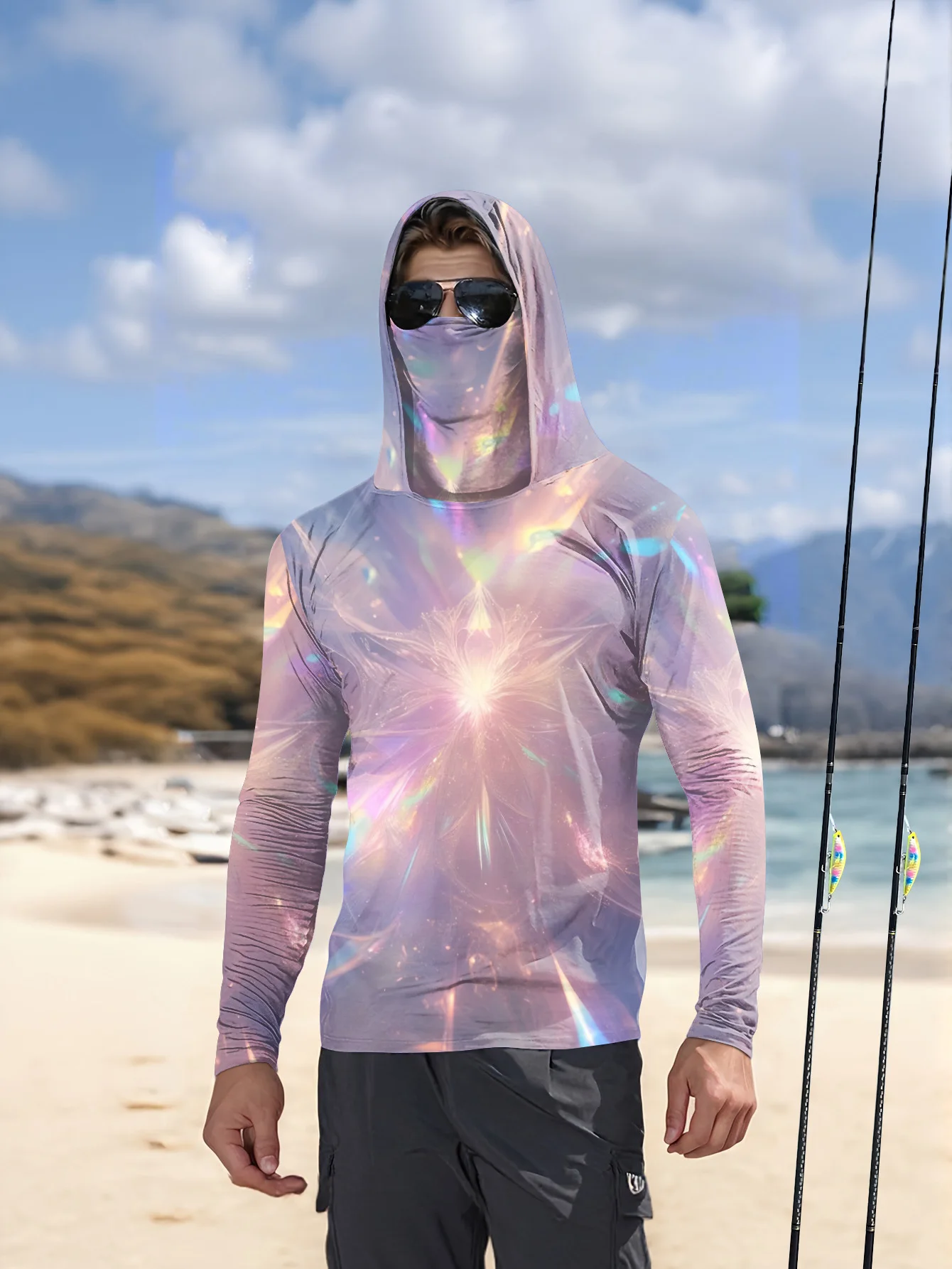 2026 Summer Best-selling Men's Long-Sleeved Shirt for Outdoor Leisure Sport Comfortable and Soft Simple Pattern Print