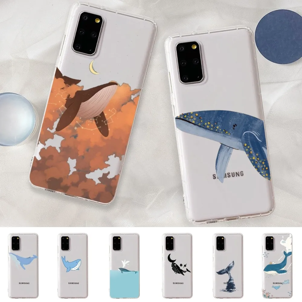 Killer Whale Phone Case For Samsung S 20 21 22 23 For Redmi Note7 8 9 10 For Huawei P20 30 40 Clear Case