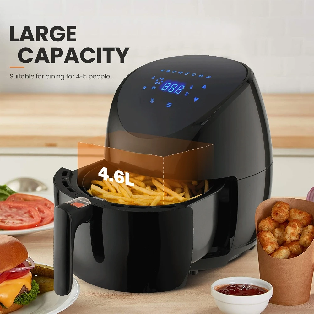 MIUI 4.6L Electric Air Fryer Oven MI-CYCLONE 360°Baking LED Touchscreen Deep Fryer without Oil Top Configurations Flagship