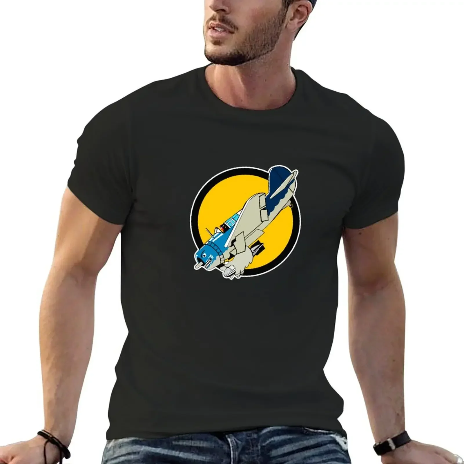 USN - VB-80 Bombing Squadron - Clean Style T-Shirt anime figures new edition mens vintage t shirts