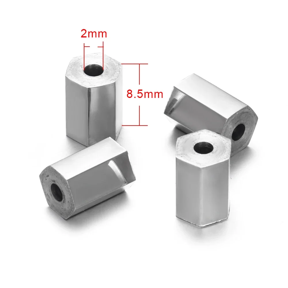 316L Stainless Steel Small Hole Beads Metal Slider Charm Spacer Beads For Jewelry Making Beaded Bracelet DIY Accessories