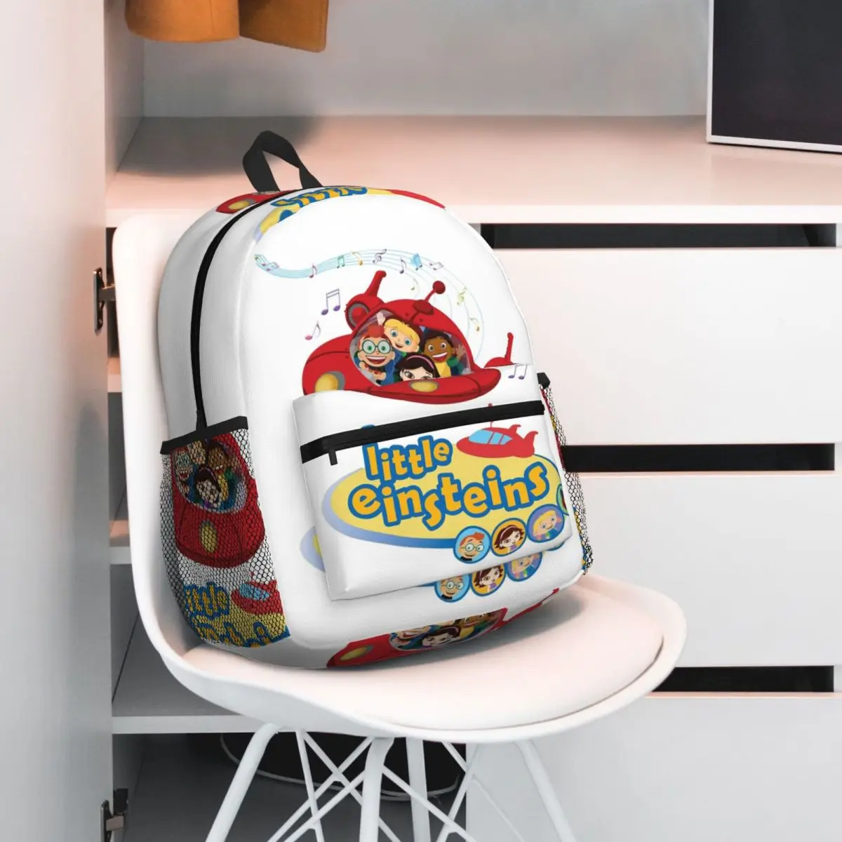 Engraçado Little Einsteins Roupas Little Einsteins Carro Mochila Daypack Meninos Meninas BookBag Bolsa Escolar Bolsas de Ombro para Homens Mulheres