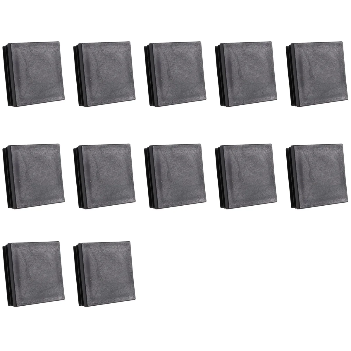 50mm x 50mm Plastic Square End Blind Plugs Cap Pipe Inserts 12pcs