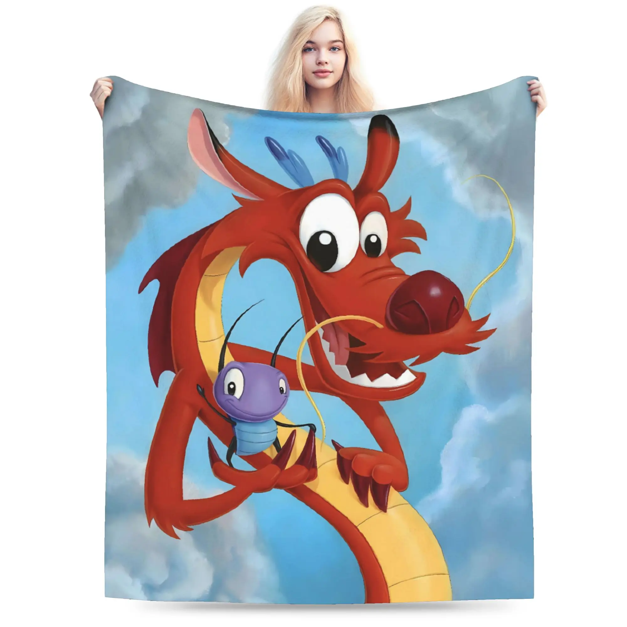 Mushu Blanket Quality Soft  Throw Blanket Winter Child Couch Bed Graphic Bedspread
