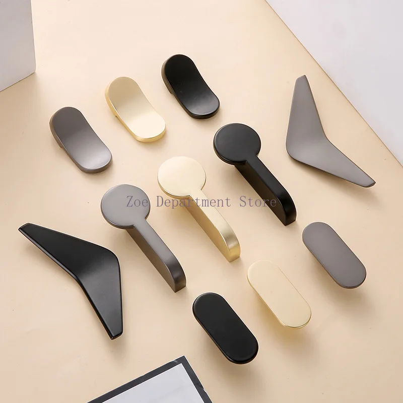 10 modern light luxury gold wardrobe door solid handle Nordic single hole drawer cabinet small handle creative door handle