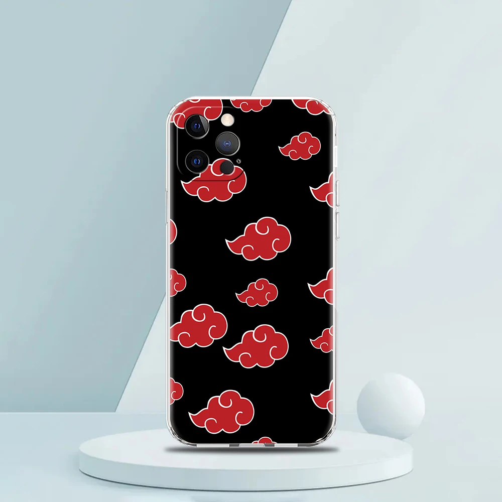 A-Akatsuki Cloud Phone Case for iPhone 15 14 13 12 Pro Max Transparent Soft for iPhone 11 Pro Max 7 8 Plus X XS XR SE 2020 Shell