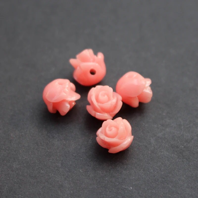 20pcs/Lot 8mm Artificial coral Beads Multi-color Cabochon Rose Fashion Beads  for Jewelry Bracelet Earringmaking DIY accessoires