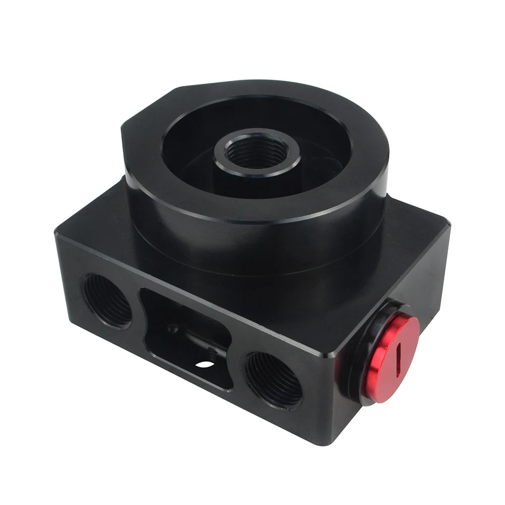 PQY - Oil Filter Sandwich Adaptor With Oil filter remote block with thermostat 1xAN8 4xAN6/AN8/AN10 PQY5675BK