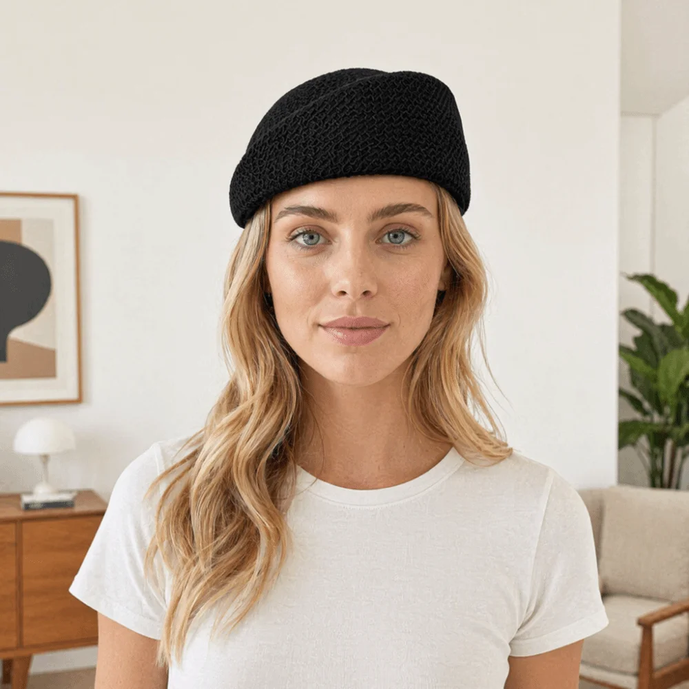 Breathable Thin Fabric Women’s Beret Hat Lightweight Design Structured Crown Duck Tongue Cap Shaped Structure Closed Weave