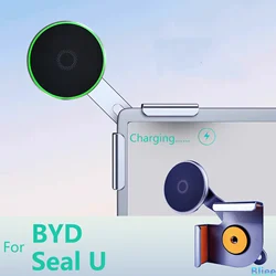 For BYD Seal U Magnetic Car Phone Holder Multimedia Screen Fixed Base Wireless Charging Stand MagSafe Mobile Phone Mounts