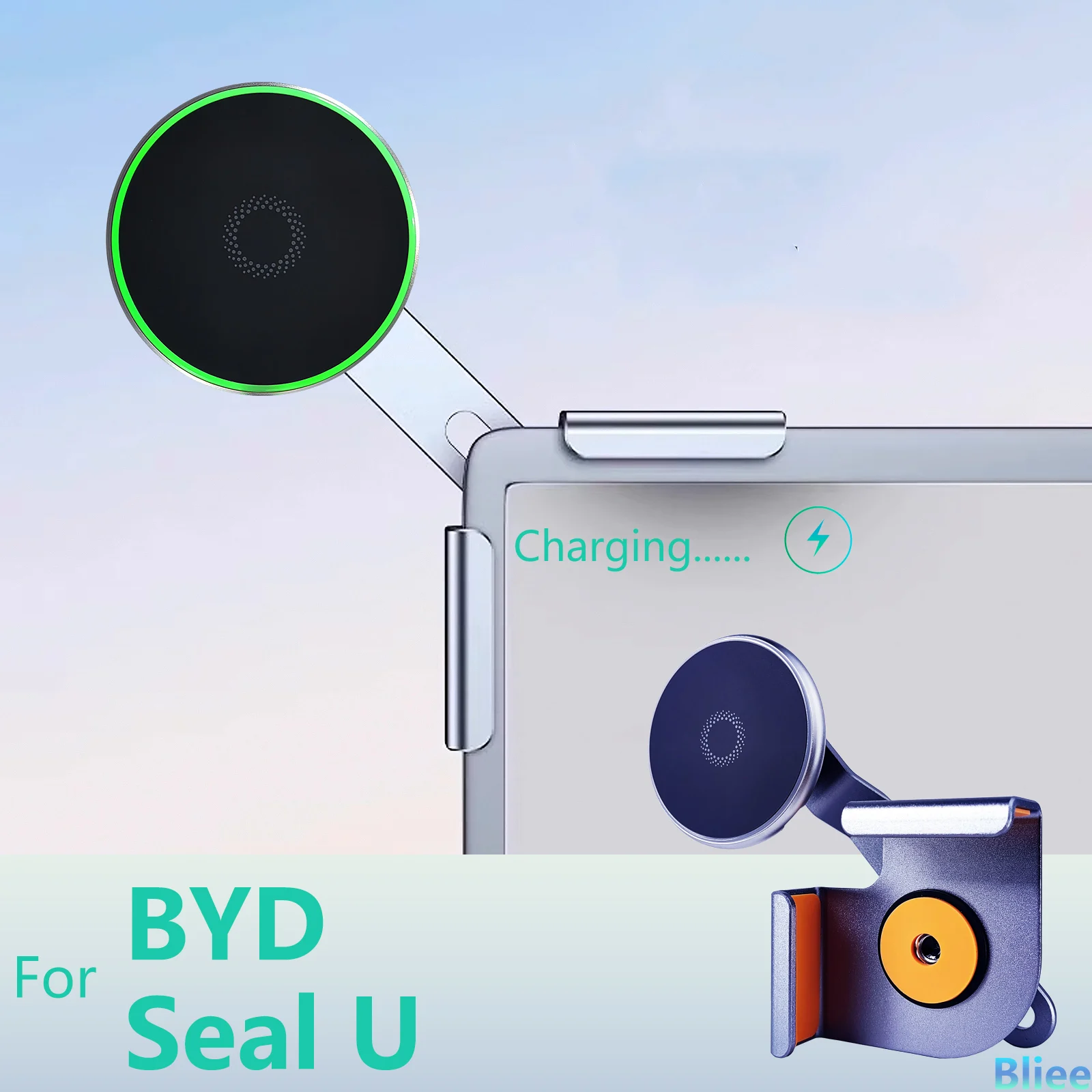 Dla BYD Seal U Magnetyczny uchwyt samochodowy na telefon Ekran multimedialny Stała podstawa Bezprzewodowa podstawka ładująca MagSafe Uchwyty do telefonów komórkowych