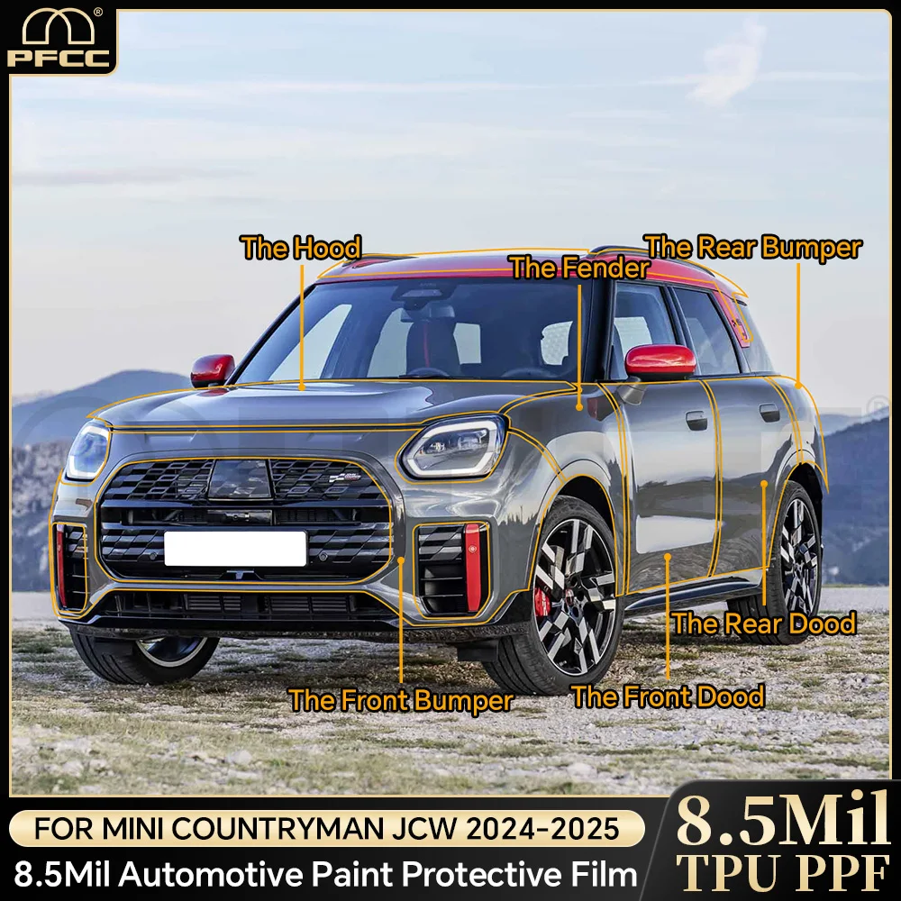 

For Mini Cooper Countryman U25 2024 2025 Car Paint Protection Film TPU Precut Transparent Body Sticker Bra Kit Anti-scratch