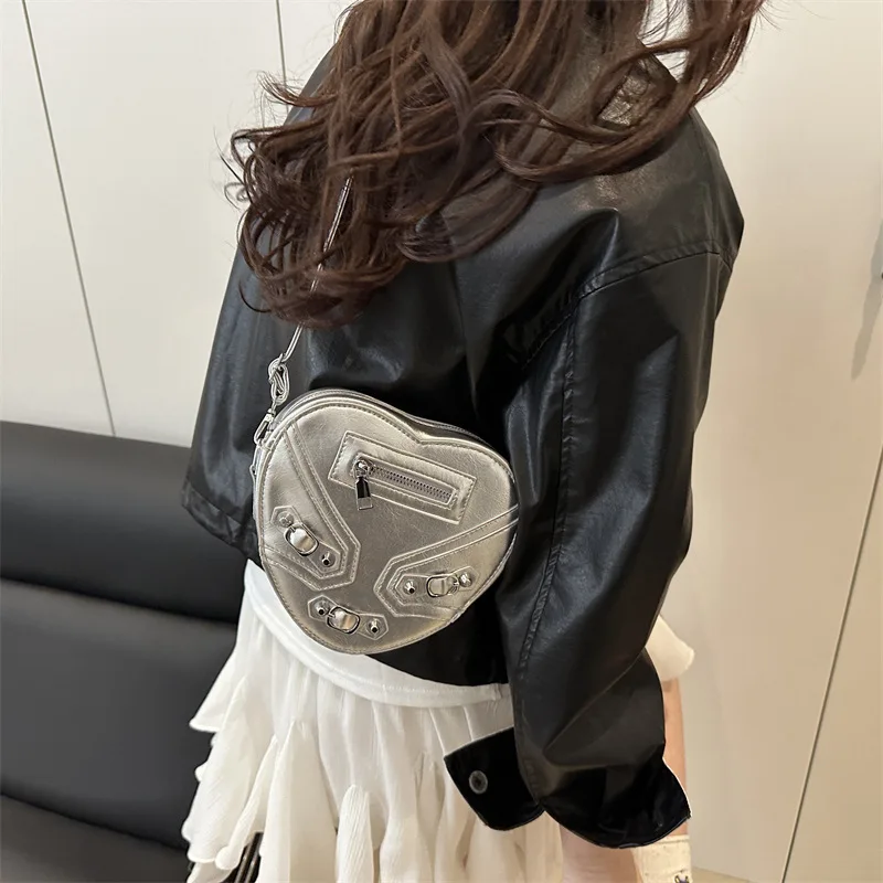 

Korean Popular Bag Ladies Shoulder Bag 2025 New Collection Crossbody Bag Underarm Bag Ladies' Bag Heart Shaped Bag Shoulder Bag