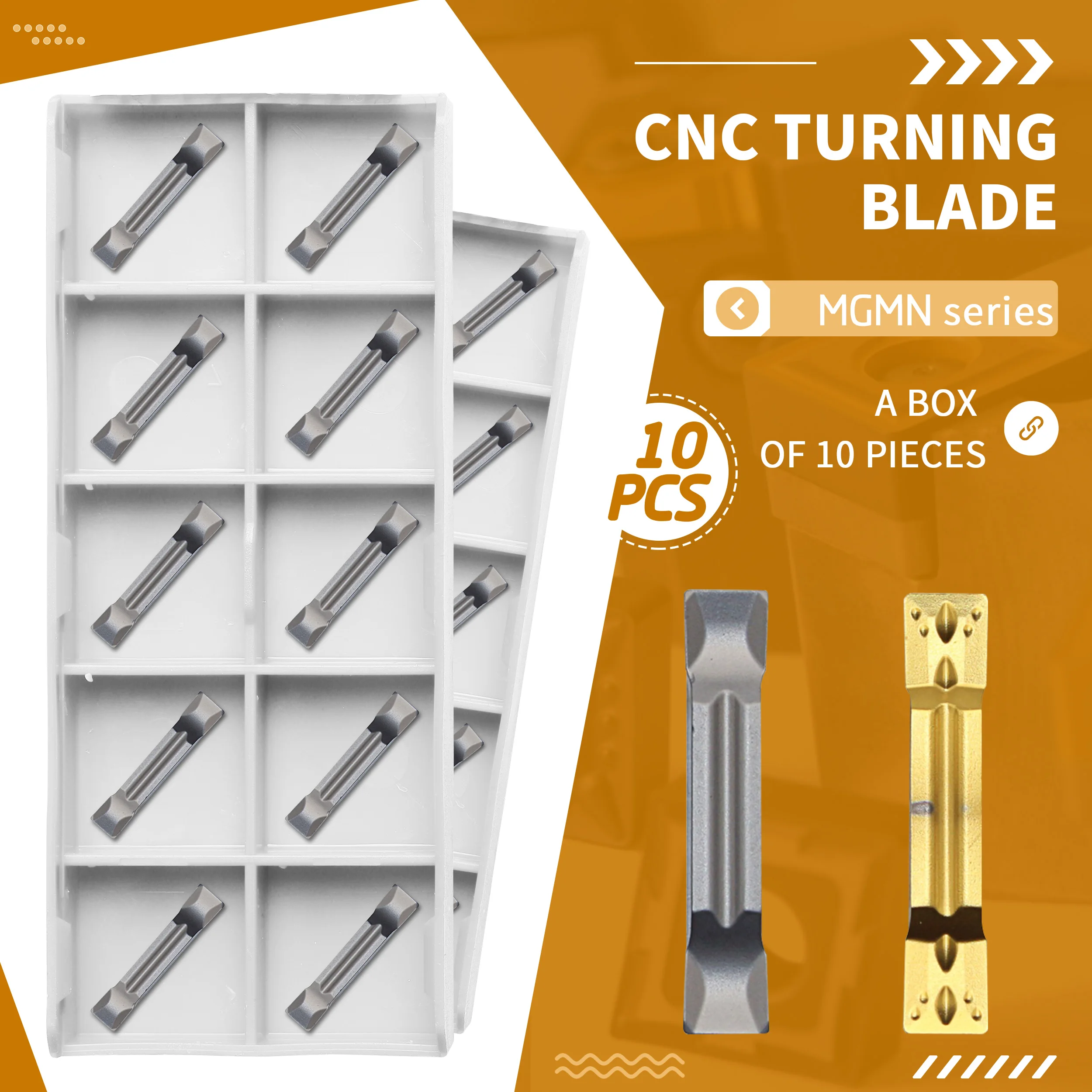 

CNC Lathe Cermet Grooving Insert MGMN200/300/400-M/H PT3000/PS530A High Quality Cutting Blade Suitable For Steel Machining Tools