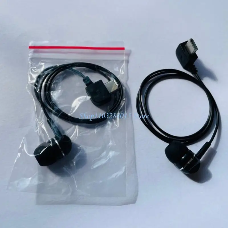 R6FF Mini Type C Aurbud in Ear Fit Cable Inline Microfoni per telefonate