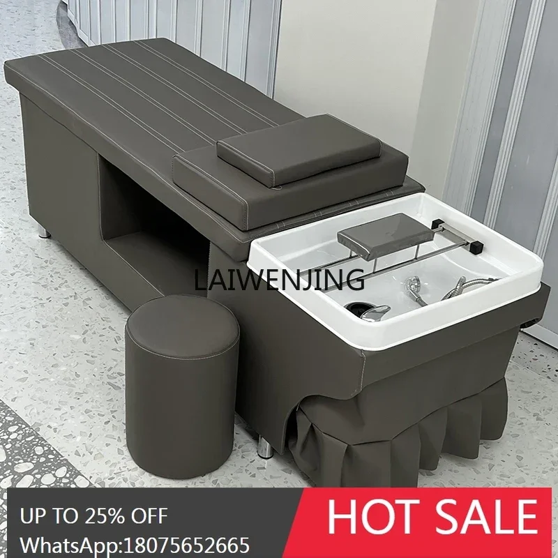 Cama de tratamiento de cabeza SGF, salón de belleza especial para barbería, cama de prensa para recoger orejas completamente tumbada