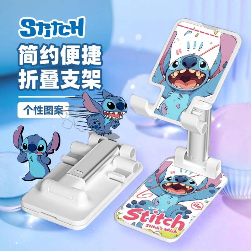 

Stitch Phone Stand Disney Cartoon Cute Figure Plastics Multi Functional Foldable Adjustable Lift Stand IPad Tablet Online Course