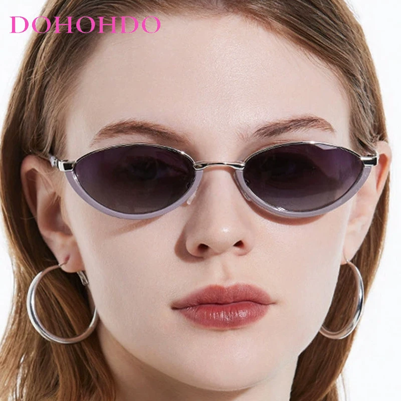 

Trend Luxury Cat Eye Metal Leg Women Sunglasses Designer Brand Small Frame Men Drive Sunglass Summer Travel Female Eyewear UV400