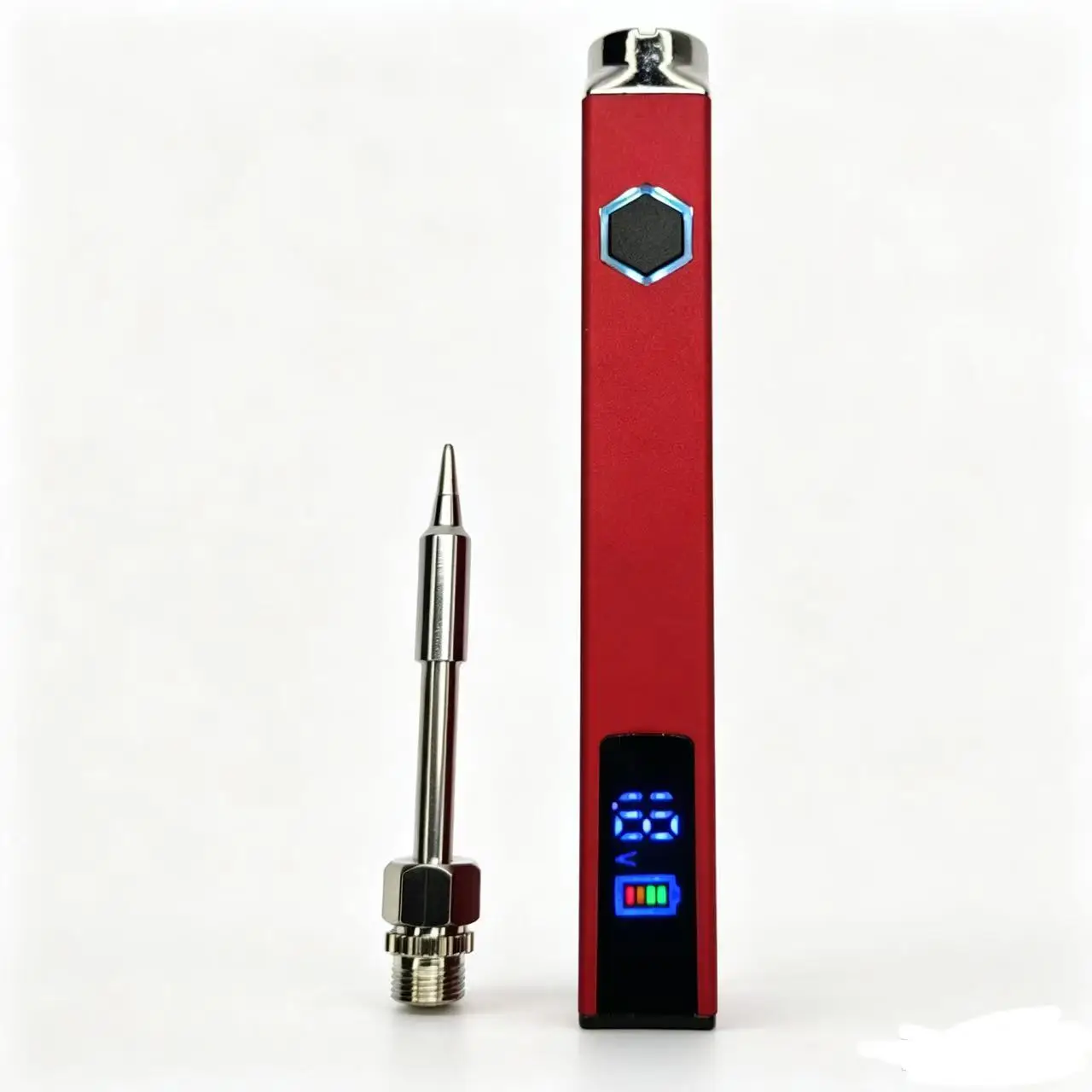 1 Piece of New Square LED Strip Display Battery Rods, Type-C Charging Interface, Adjustable Voltage, Soldering Iron Accessory