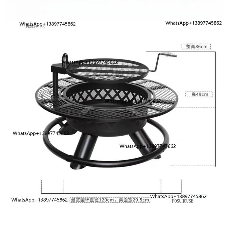 

Peiqi современный уличный высококачественный стол для костра, гриль для барбекю, деревянный обогреватель, патио, вилла, костра, камин, стол, уголь, брази