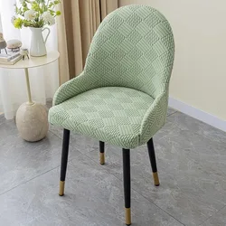 Polar Fleece Halve Cirkel Fauteuil Hoezen Stretch Eetkamerstoel Cover Kantoorstoel Hoezen Keuken Bruiloft Banket Hoezen