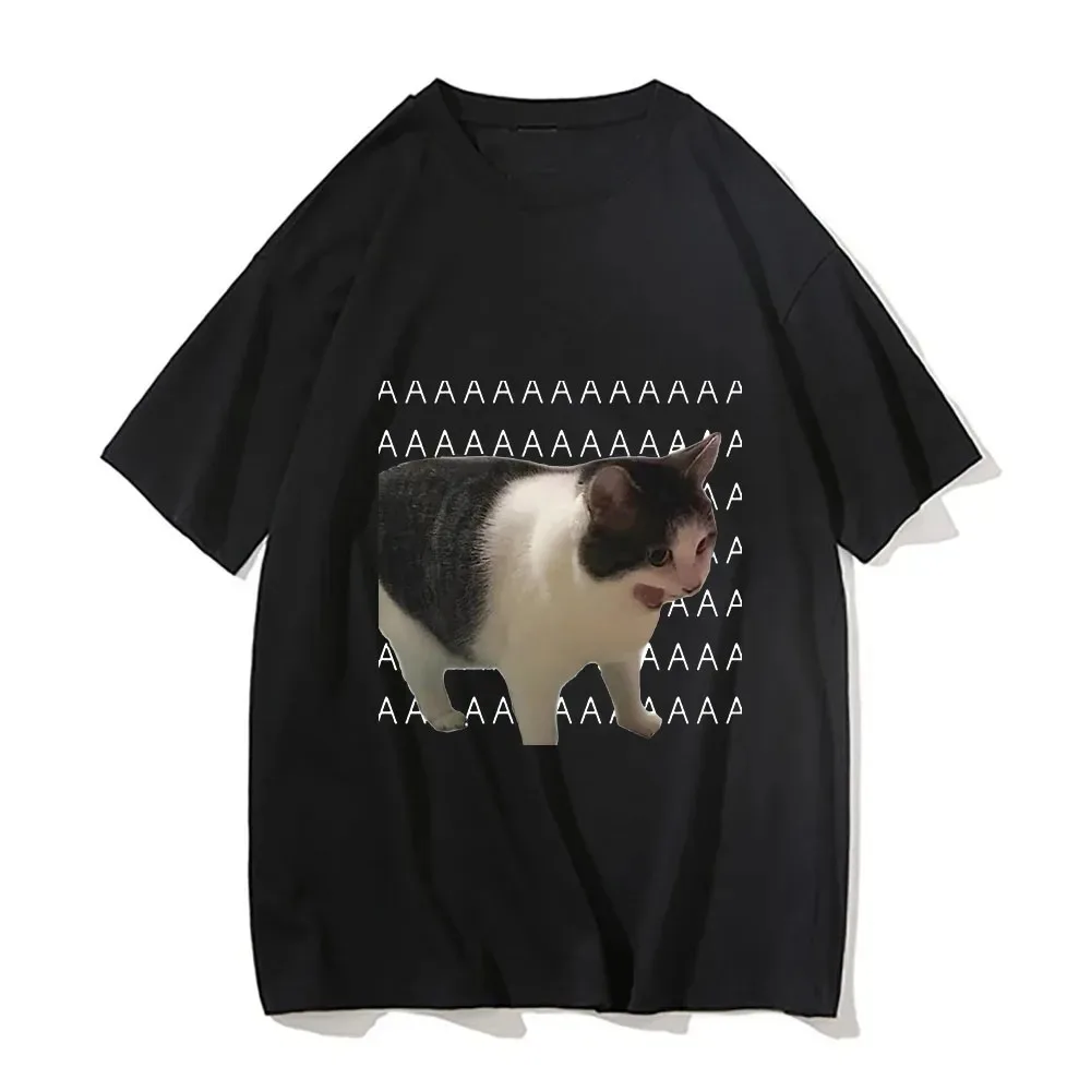 Funny Meme Sad Crying Cat Printed Women Men Casual T-Shirt Summer Harajuku T Shirts Casual Fashion Tees Clothes Short Sleeve