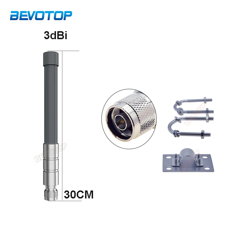 

3dBi гелиевая точка доступа, шахтерская антенна LoRa 868 МГц/915 МГц N штекер, всенаправленная уличная антенна из стекловолокна, водонепроницаемая IP67