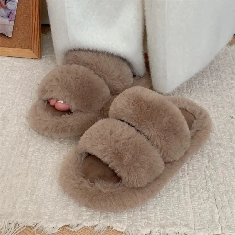 

Women's Home Warm Autumn Winter Anti-slip Furry Slippers Gentle Velvet Comfortable Hundreds Cotton Slippers Soft Warm