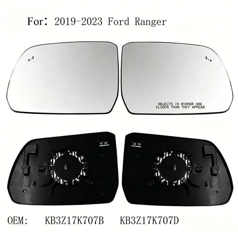 

For Ford Everest 23-24 Rearview Mirror Glass Heated Blind Spot Warning KB3Z17K707D