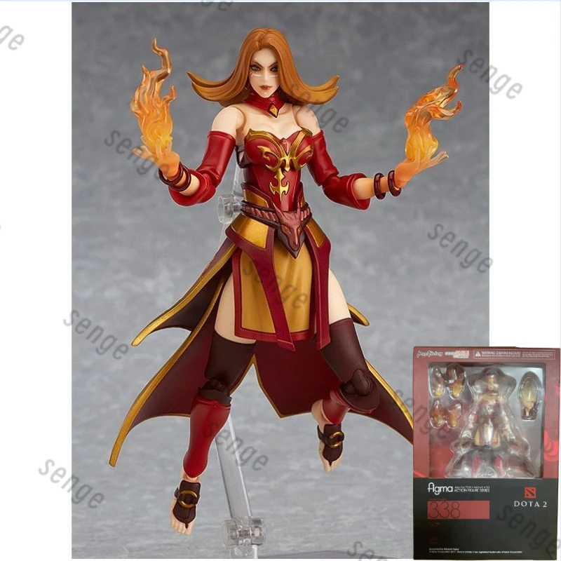 

[Genuine in stock] Max Factory figma #338 DOTA 2 Lina Fire Girl movable figures model collection ornaments toys gifts