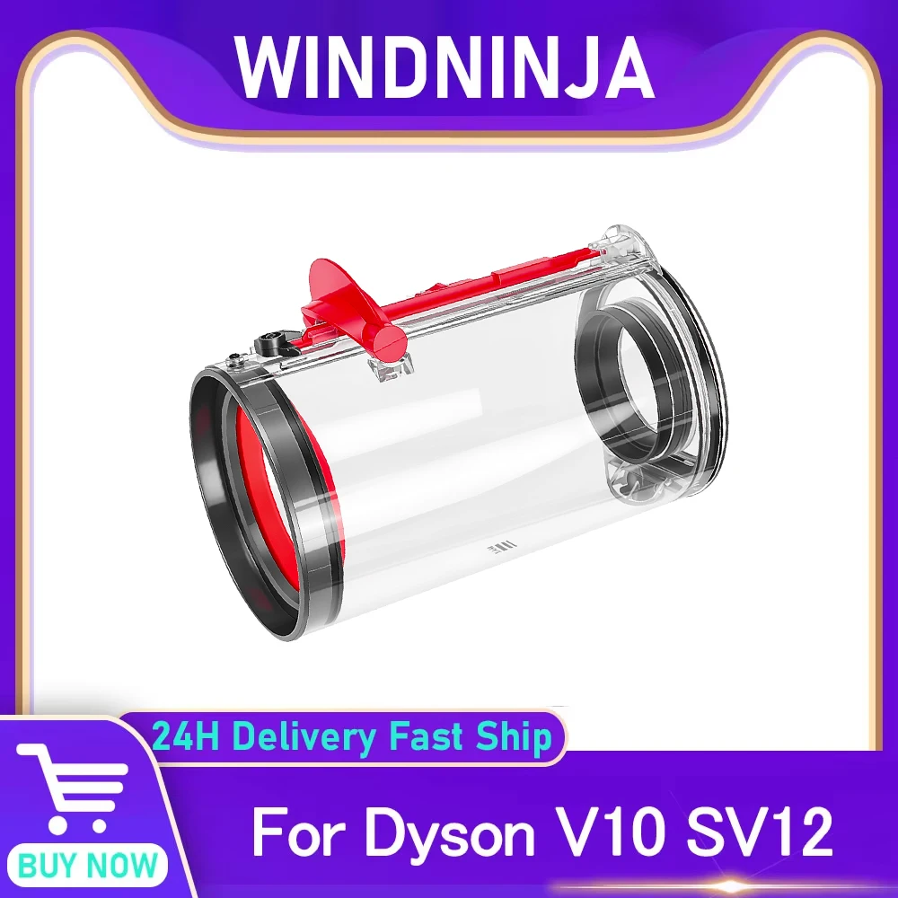 Grande lixeira para dyson v10 sv12 versão eua acessórios aspirador de pó atualizado balde poeira peça reposição
