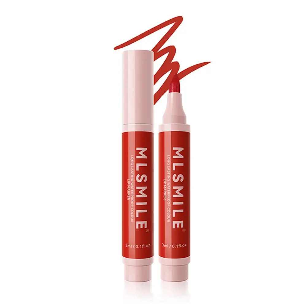 Lipvlek Marker Pen Waterdicht Langdurige Kleur Pen Zweet Niet Effect Hydraterende Make-Up Proof Matte Lip Lippen Vegen Afwerking U1a9