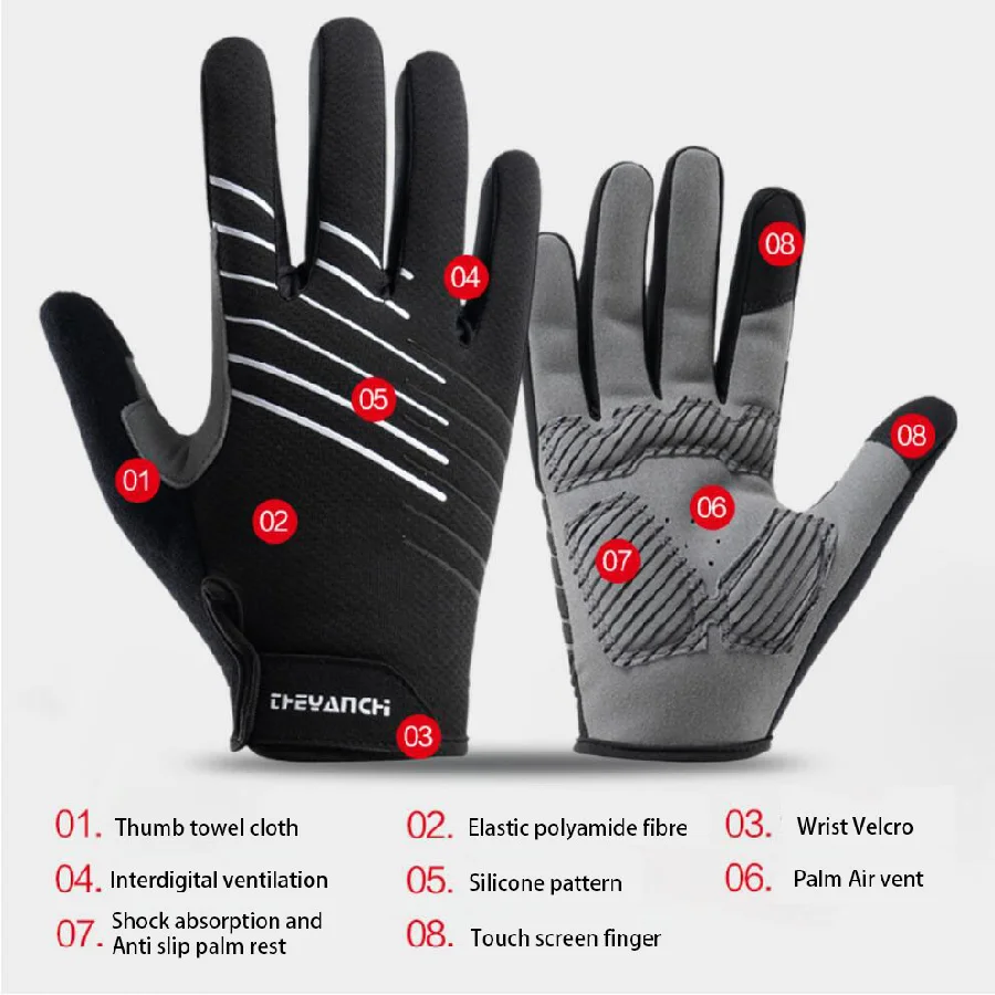 Summer Spring Sports Cycling Gloves Breathable Non-slip MTB Road Bike Gloves Men Women Outdoor Running Bicycle Gloves