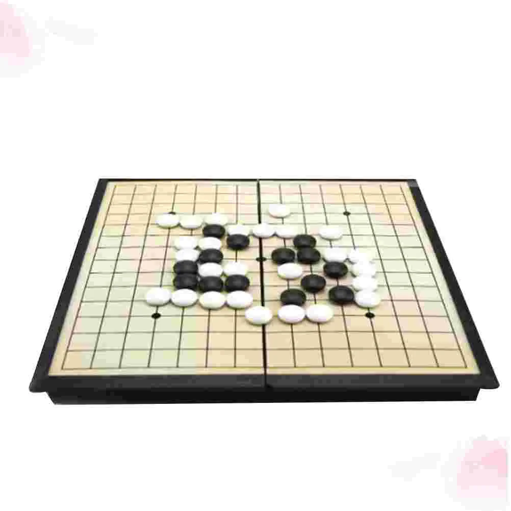 

1 Set Foldable Funny Magnetic Reversal Chess Black White Gobang Plastic Folding for Kids Adults