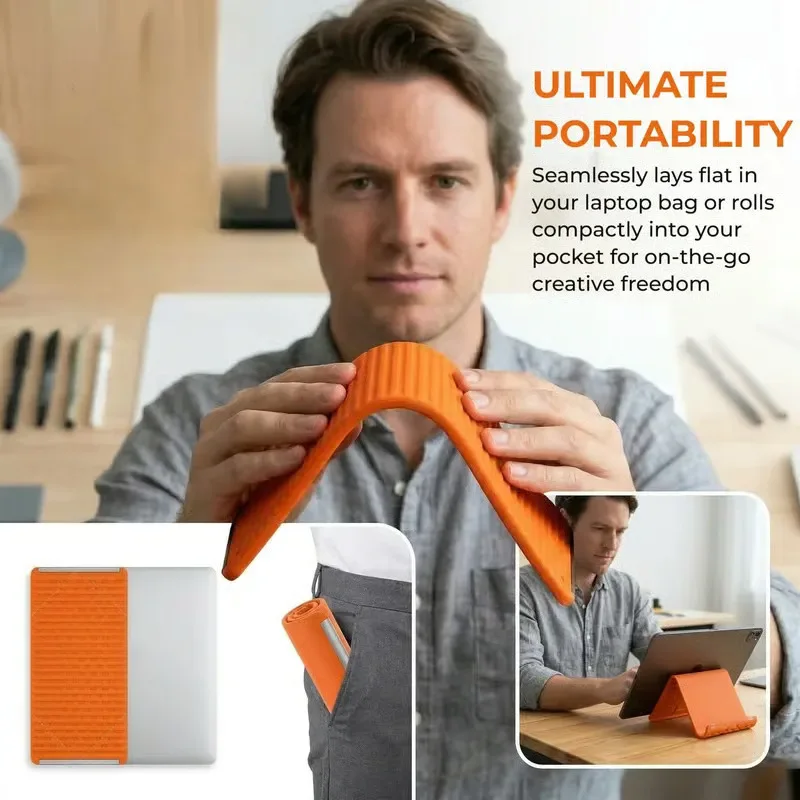 

Folding Deformable Silicone Lazy Stand Desktop Phone Tablet Holder