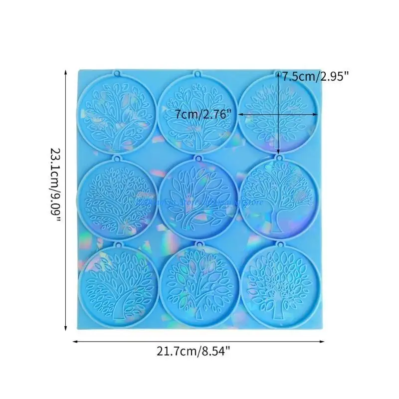 573B شجرة الحياة نمط قوالب السيليكون المجسم راتنجات الايبوكسي قالب لتقوم بها بنفسك قالب المفاتيح #6
